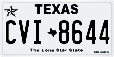 TX license plate CVI8644
