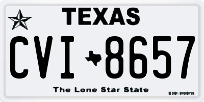 TX license plate CVI8657