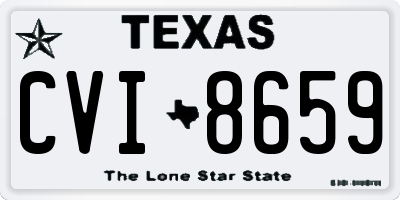 TX license plate CVI8659