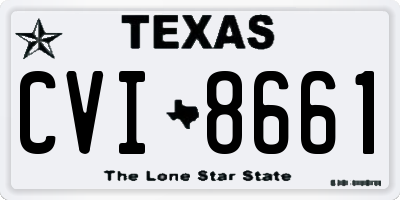 TX license plate CVI8661