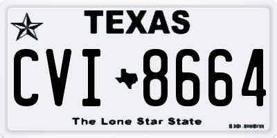 TX license plate CVI8664