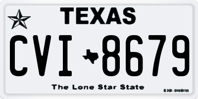 TX license plate CVI8679