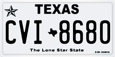TX license plate CVI8680
