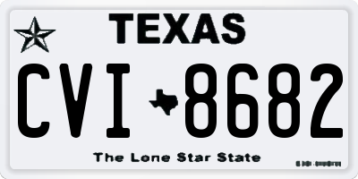 TX license plate CVI8682