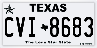 TX license plate CVI8683