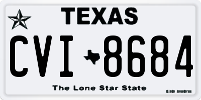 TX license plate CVI8684