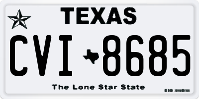 TX license plate CVI8685