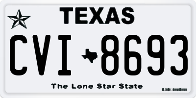 TX license plate CVI8693