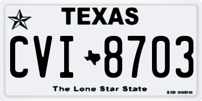 TX license plate CVI8703