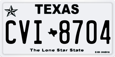 TX license plate CVI8704