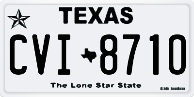 TX license plate CVI8710