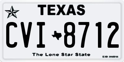 TX license plate CVI8712