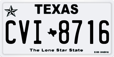 TX license plate CVI8716