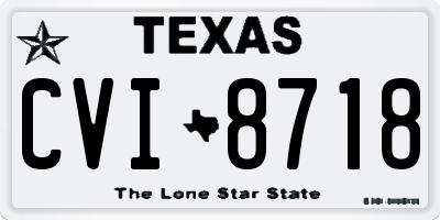 TX license plate CVI8718