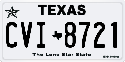TX license plate CVI8721