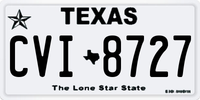 TX license plate CVI8727