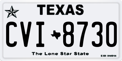TX license plate CVI8730