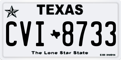 TX license plate CVI8733
