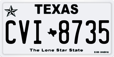 TX license plate CVI8735