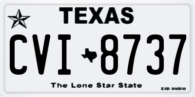 TX license plate CVI8737