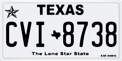 TX license plate CVI8738