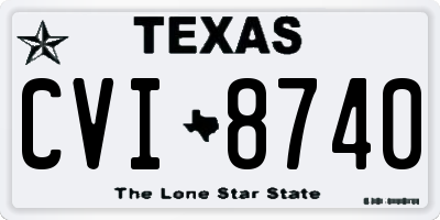 TX license plate CVI8740