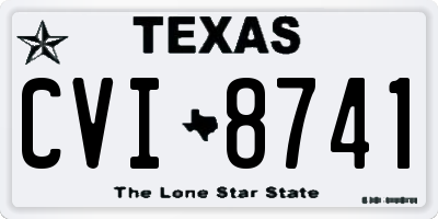 TX license plate CVI8741