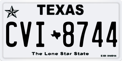 TX license plate CVI8744