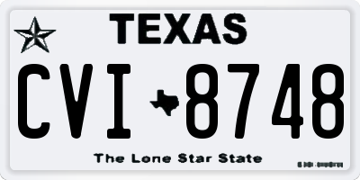 TX license plate CVI8748