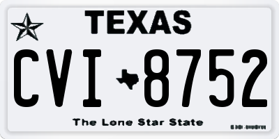 TX license plate CVI8752