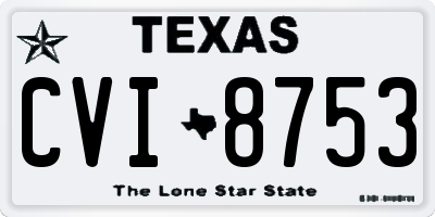 TX license plate CVI8753