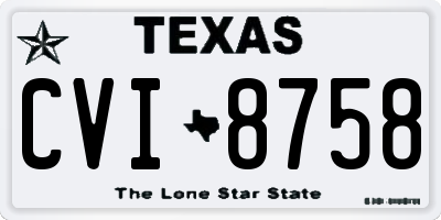 TX license plate CVI8758