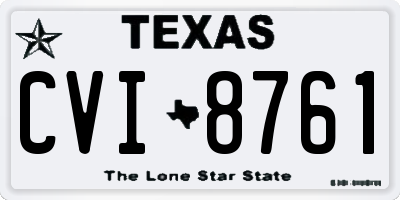 TX license plate CVI8761
