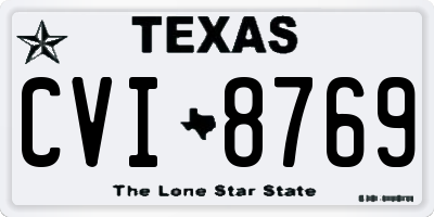 TX license plate CVI8769