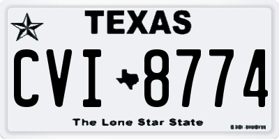 TX license plate CVI8774