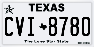 TX license plate CVI8780