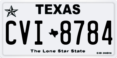 TX license plate CVI8784