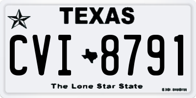 TX license plate CVI8791