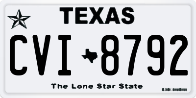 TX license plate CVI8792