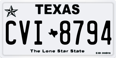 TX license plate CVI8794