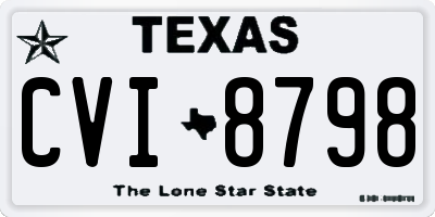 TX license plate CVI8798