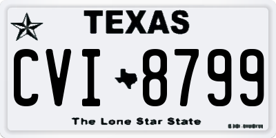 TX license plate CVI8799