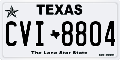 TX license plate CVI8804