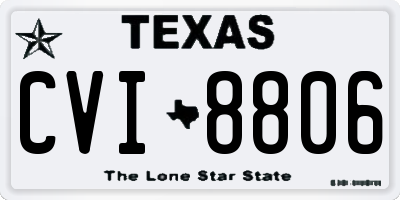 TX license plate CVI8806