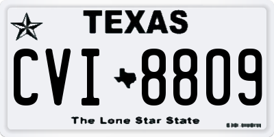 TX license plate CVI8809