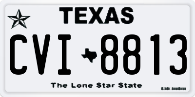 TX license plate CVI8813