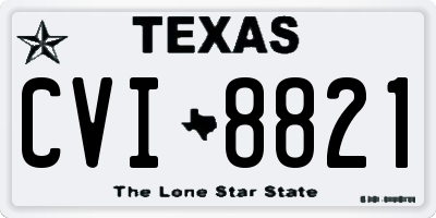 TX license plate CVI8821