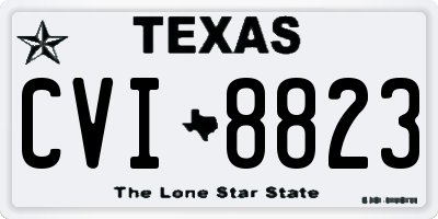 TX license plate CVI8823