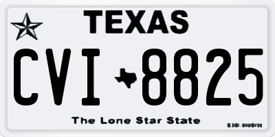 TX license plate CVI8825