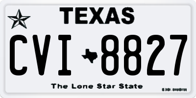 TX license plate CVI8827